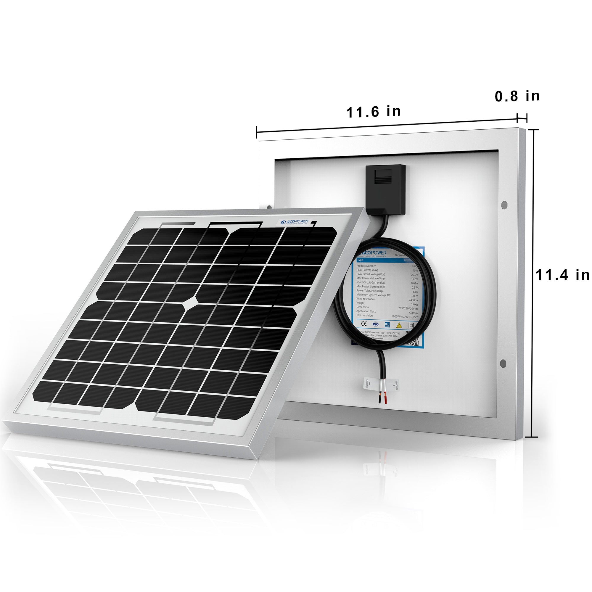 10W Monocrystalline Solar Panel